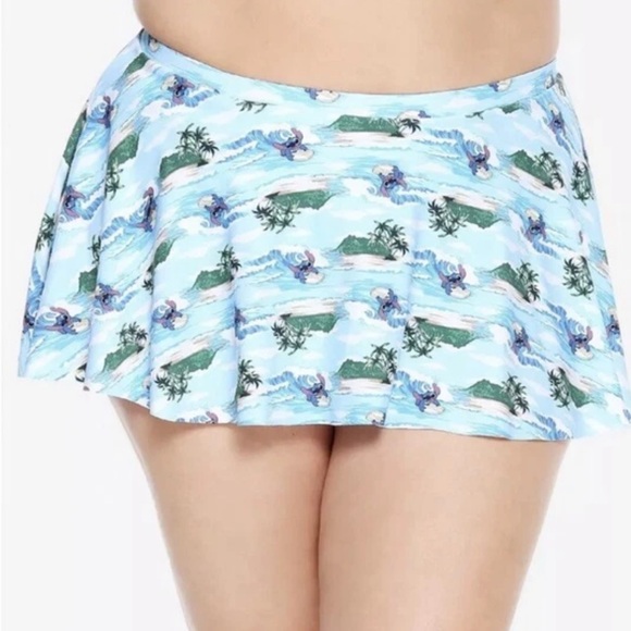 Disney Hot Topic Swim Skirt Plus Size 5 Lilo Stitch Retro Beach Flirty Pinup